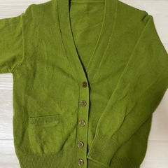 厚手カーディガン　黄緑　Sサイズの画像