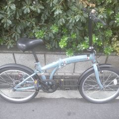 整備済み中古自転車　20インチ　税別￥9.980-　折り畳み自転車　ブルーグレー1015の画像