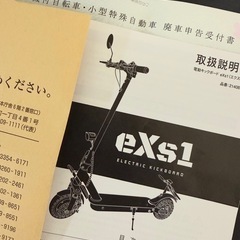 キックボードeXs1の画像