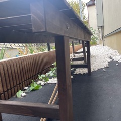 木製ベンチの画像