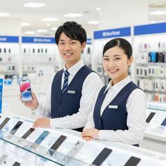 🎈【高時給】月収40万も可能✨シフト制／携帯ショップ販売員の画像