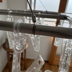 無印良品　洗濯干し　アルミ角型ハンガー　16ピンチ　洗濯バサミの画像