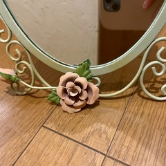 お花　アンティーク鏡の画像