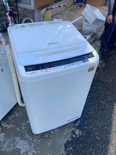 NO B580?福岡市内配送設置無料✨?日立 全自動洗濯機 8kg ホワイト ビートウォッシュ BW-V80E W 洗剤セレクト 大流