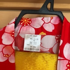 ゆかた　女子　120cm  中古　美品　値下げしましたの画像