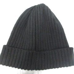 ( M-960 )Beechfield ビーチフィールド リブ編み ニット帽 ニットキャップ フリーサイズ ブラック 黒 中古の画像