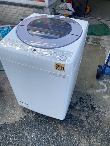 NO B583?福岡市内配送設置無料✨?ES-GV8D-S 全自動洗濯機 シルバー系 [洗濯8.0kg /乾燥機能無 /上開き]  2