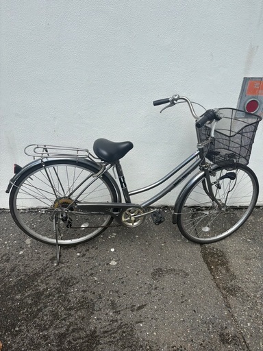 シティーバイク　自転車　6段変速&オートライト付　27インチ　ステンレス製ハンド