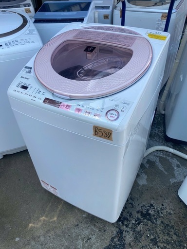 NO B587?福岡市内配送設置無料✨?シャープ タテ型洗濯乾燥機 穴なし槽 8Kgタイプ ピンク ES-TX8A-P