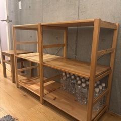 🔴受け渡し予定者確定済み🔴【無印良品 】 パイン材ユニットシェルフ・５８ｃｍ幅・小 幅５８×奥行３９．５×高さ８３ｃｍ の画像