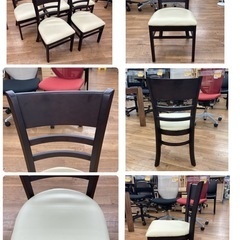 ジモティー限定価格！S154 ⭐ 安井家具 ダイニング６点セット 天然石天板 高級 幅160cm USED 綺麗の画像
