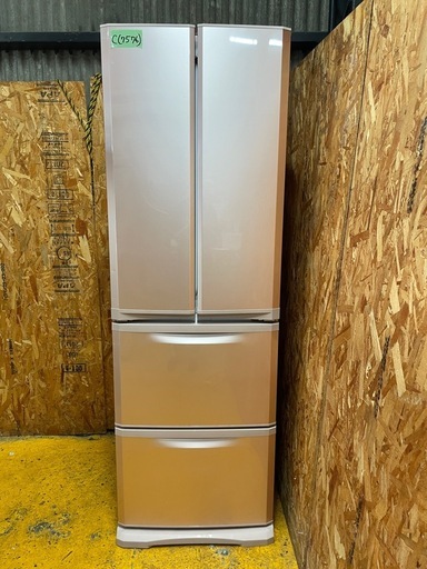 C(7576) 三菱 ノンフロン冷凍冷蔵庫 MR-F40R-P 2010年製 400L 79㎏ 100V50/60Hz エレガントピンク W600D699H1798 直接引き取りも歓迎大阪