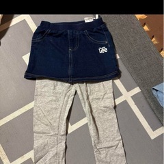 Leeのデニムスカートレギンス　の画像