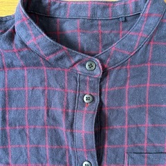 UNIQLO ユニクロ  パジャマ 長袖 チェック 上下 紺 赤 コットン 綿100%の画像