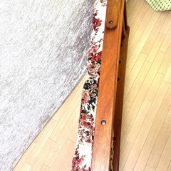 リクライニングアンティーク　折りたたみ　リクライニングチェア　　花柄の画像