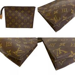 ルイヴィトン LOUIS VUITTON ポーチ モノグラム ポッシュトワレット19 小物入れ M47544 ブラウンの画像