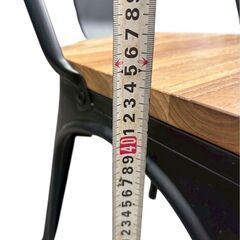 12月限定特価　☆2脚あり☆アイアン脚 背もたれ付き 座面高440mm ビンテージ風 店舗用チェア カフェチェア イス 椅子 チェアの画像