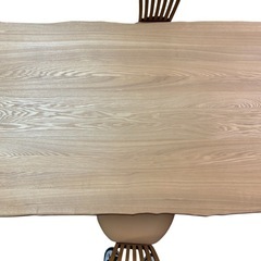 NO.2597 ナガノインテリア ダイニングセット 椅子2脚 テーブル幅180cm 家具 中古の画像