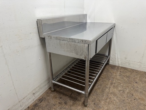ステンレス　業務用　作業台　引き出し付き　厨房　飲食店　W１２００ｘD６００ｘＨ８００ｍｍ