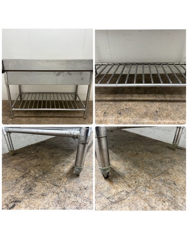 ステンレス　作業台　引き出し付き　飲食店　W１２００ｘD６００ｘＨ８００ｍｍ ステンレス 業務用 作業台 引き出し付き 厨房 飲食店