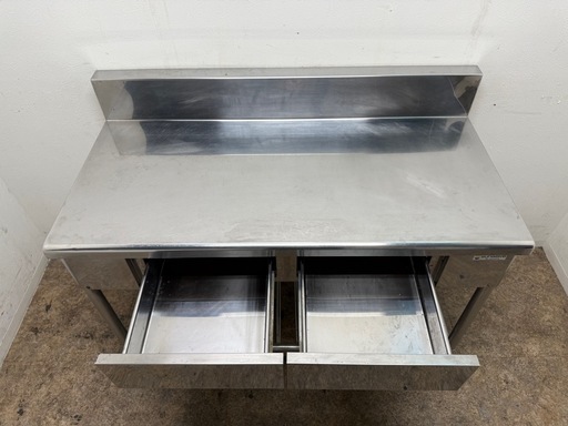 ステンレス　業務用　作業台　引き出し付き　厨房　飲食店　W１２００ｘD６００ｘＨ８００ｍｍ