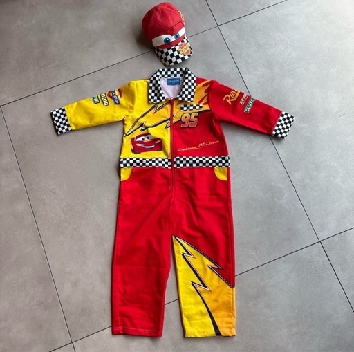 ライトニングマックィーン　110㎝　つなぎ　ディズニー　ハロウィン　※帽子おまけ