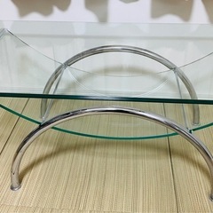 IDC大塚家具　エクリプス　ガラステーブル　センターテーブルの画像