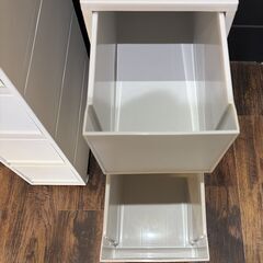 美品 無印良品 再生ポリプロピレン入り 収納ストッカー キャスター付 2個セットの画像