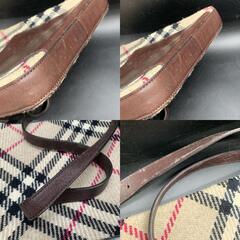 P457　バーバリー BURBERRY バッグ レディース ブランド ショルダーバッグ ウール レザー ベージュ ブラウン チェック 斜め掛け クロスボディの画像