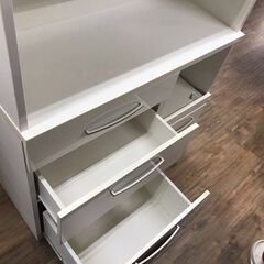【ジャングルジャングル広陵店】ニトリ　キッチンボード　コパン100 ホワイトの画像