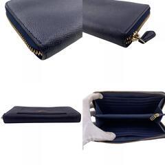 コーチ COACH 長財布 ラグジュアリー クロスグレーン マディソン ラウンドファスナー 54007 ネイビーの画像
