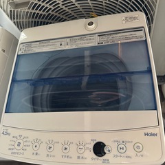 チェックOK 配達応談 2017年 ハイアール 4.5kg 全自動洗濯機 JW-C45CK 訳あり格安の画像