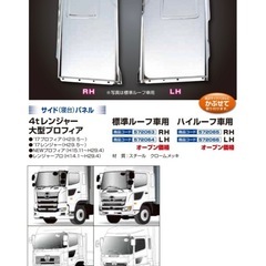 JETINOUE ジェットイノウエ ’17プロフィア用 サイドパネル (寝台パネル) LH 助手席側 ※標準ルーフ車用 [HINO 大型 ’17プロフィア NEW　の画像