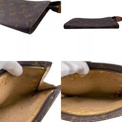 ルイヴィトン LOUIS VUITTON ポーチ モノグラム ヴィンテージ バケットポーチ 小物入れ メイクポーチ クラッチバッグ ブラウンの画像