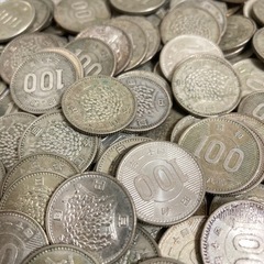 旧100円銀貨を300円で買取り(鳳凰、稲穂、東京五輪)