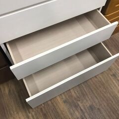 【ジャングルジャングル広陵店】整理ダンス　6段　ホワイトの画像