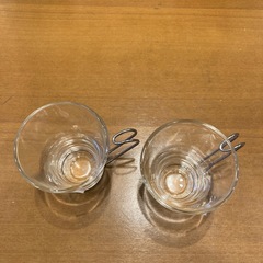 ペアティーカップ☆ガラス製の画像