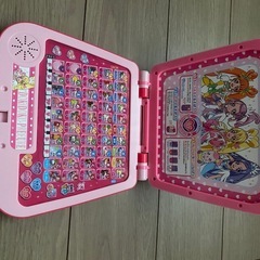 プリキュア ひらがな、英語練習パソコンとスタンプの画像