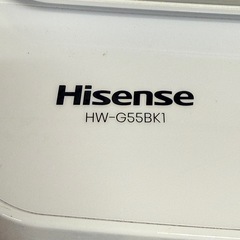 ★美品★2024年 ハイセンス 5.5kg 全自動洗濯機 HW-G55BK1　HIsense 洗濯機の画像
