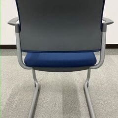 【引き取りに来ていただける方限定】AICO(アイコ) ミーティングチェア3脚セット／ブル―の画像