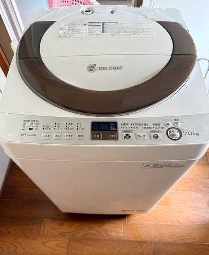 SHARP  全自動洗濯機  ES-A70E9  7kg