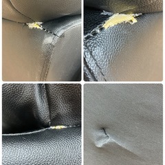 S154⭐ 訳アリ！NITORI ニトリ レザー２Pソファ 人気の黒 幅160cm USED の画像