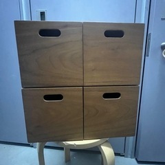 無印良品　スタッキングチェスト・引出し・４個突板の画像