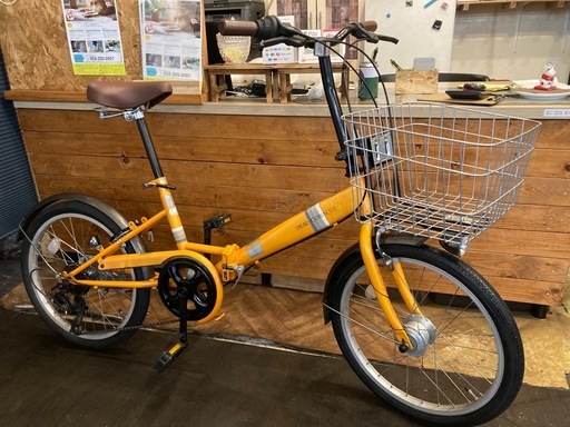 チェーン新品!】 LEDオートライト 6段変速 20インチ折りたたみ自転車 チェーン新品!】 LEDオートライト 6段変速 20インチ折りたたみ自転車