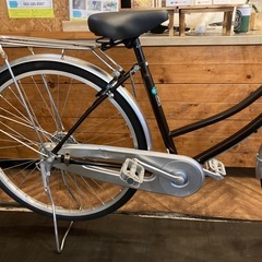 【前輪タイヤ・前輪チューブ新品！】 LEDオートライト　シングルギア　26インチ自転車　ブラウンの画像