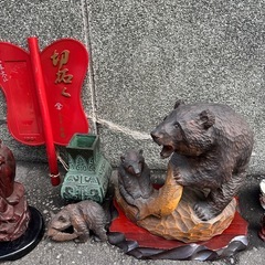 骨董品 壺 木彫 など まとめの画像