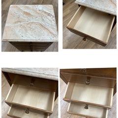 S219 ⭐ 昭和家具 コンソール 引出チェスト 電話台 レア 幅39cm USEDの画像