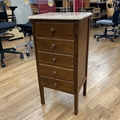S219 ⭐ 昭和家具 コンソール 引出チェスト 電話台 レア 幅39cm USEDの画像