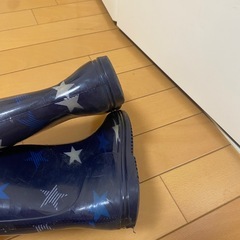 キッズ長靴　18cm 青の画像