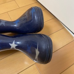 キッズ長靴　18cm 青の画像